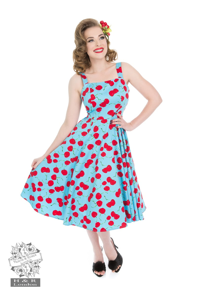 Blue Cherry Dress | Retro Betty